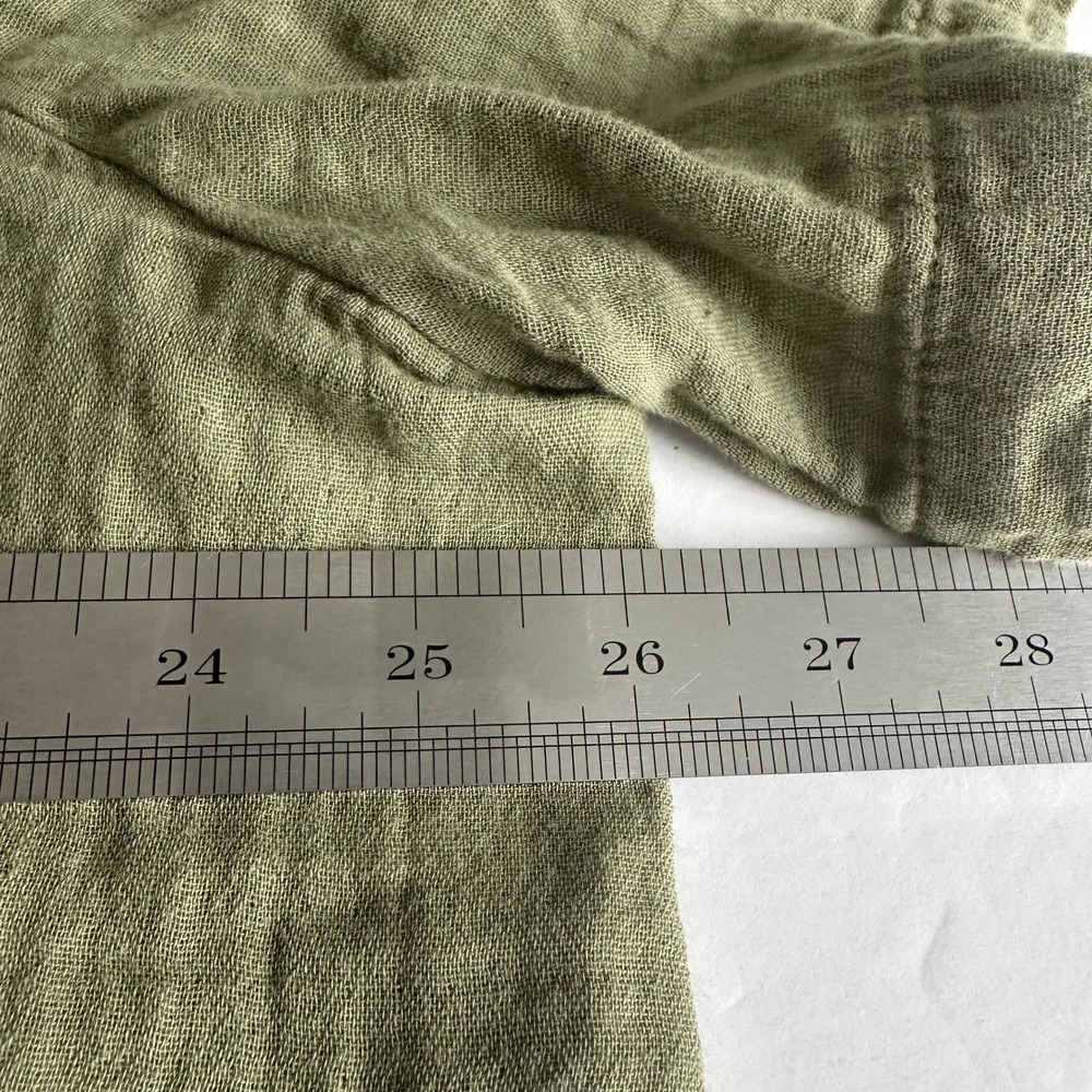 Old Navy Double Cloth Cotton Demi Resort Bare Ground Shirt XL Green Button Down - Picture 7 of 8